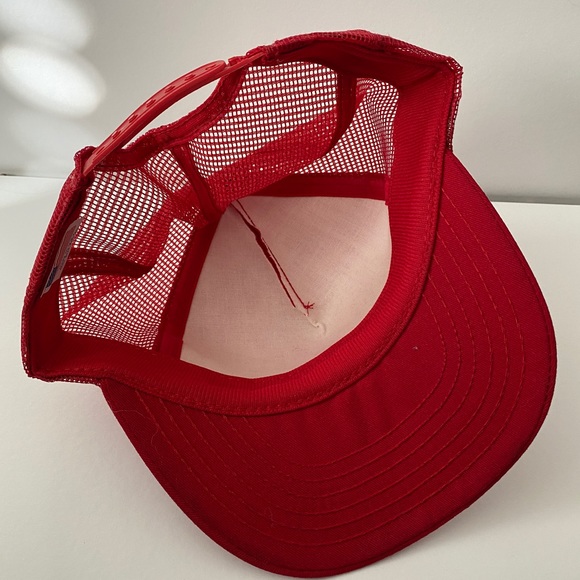 Deadstock Budweiser Puff Print Logo Mesh Hat 80’s - Picture 5 of 7